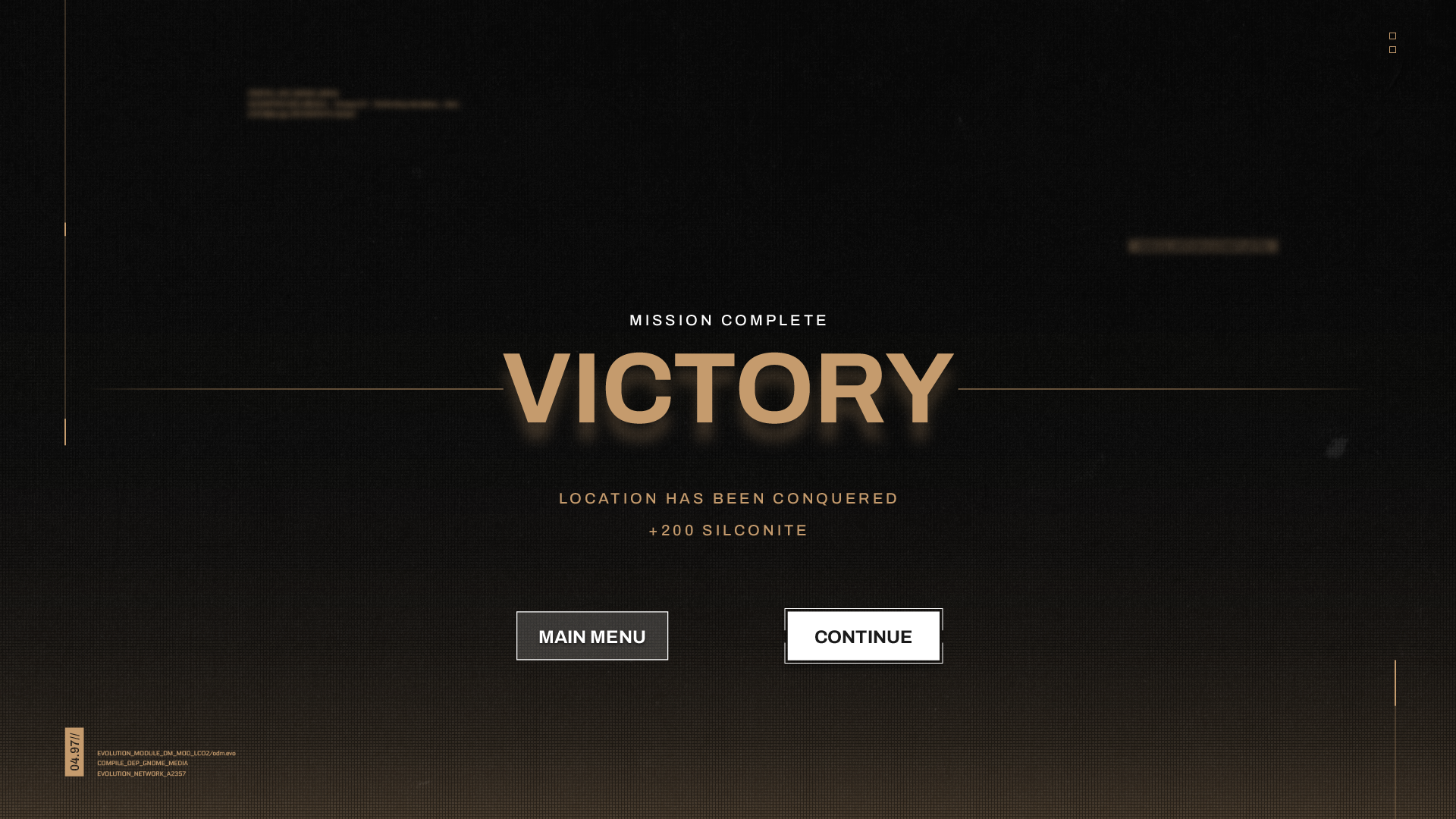 Sci-Fi Game UI Level Complete