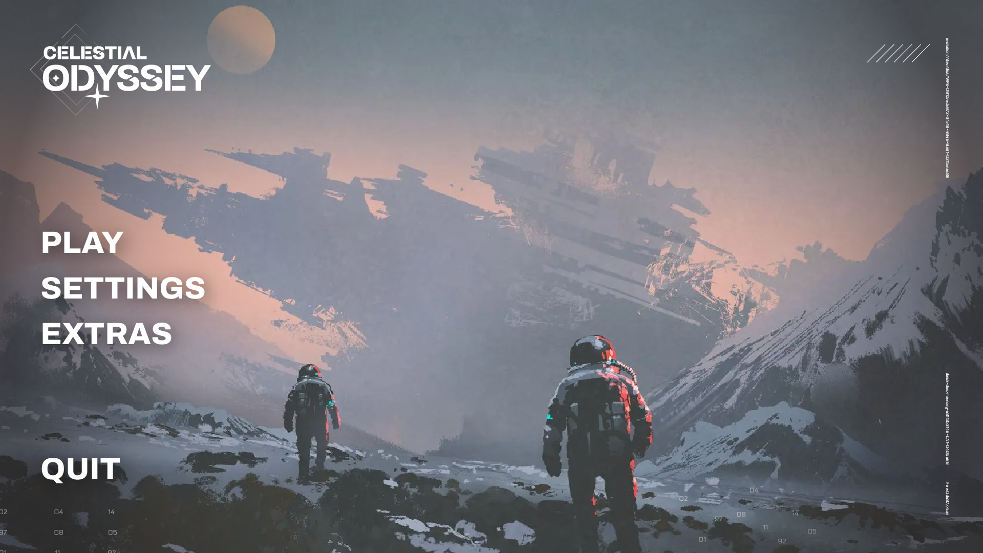 Sci-Fi Game UI Homepage